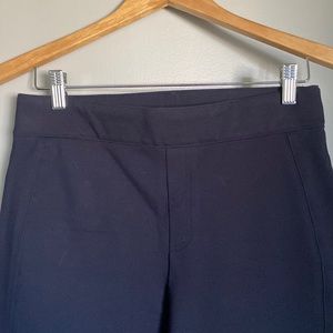 Spank navy blue pull on straight leg trouser. Size L.